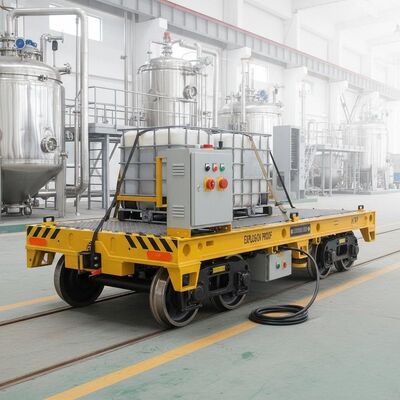 Explosieveilige railtransportwagen met een laadvermogen van 10 ton en batterijvoeding voor veiligheid in de chemische industrie